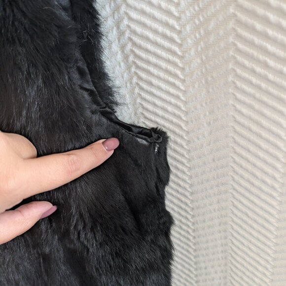 MICHAEL Michael Kors Real Rabbit Fur Vest Black Size Medium - Picture 14 of 14